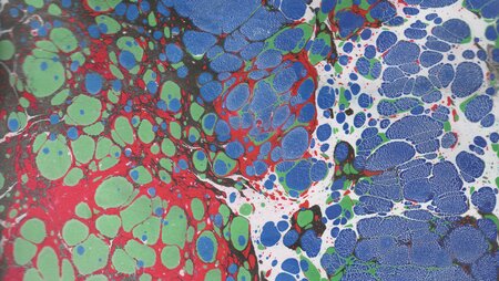 Marbling colors, cover of the book