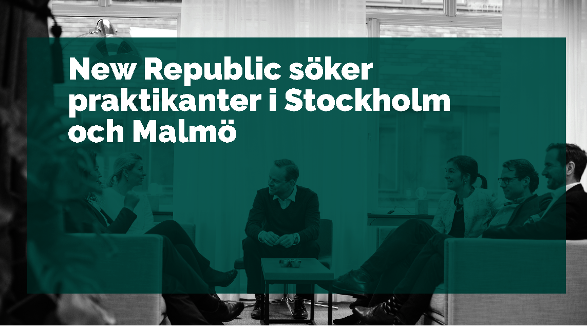 text: new republic söker praktikanter i Stockholm och Malmö